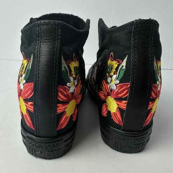 Converse X PatBo All Star Lux Wedge Mid High Top Sneaker Womens Size 5 Gold Tips - Picture 3 of 9